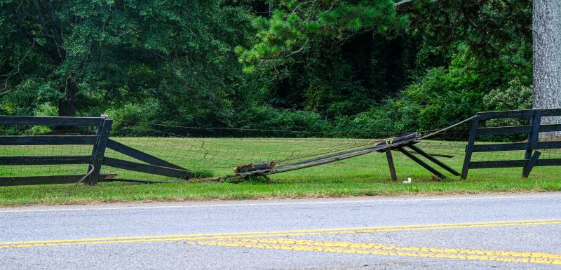 Leaning Fence Repair